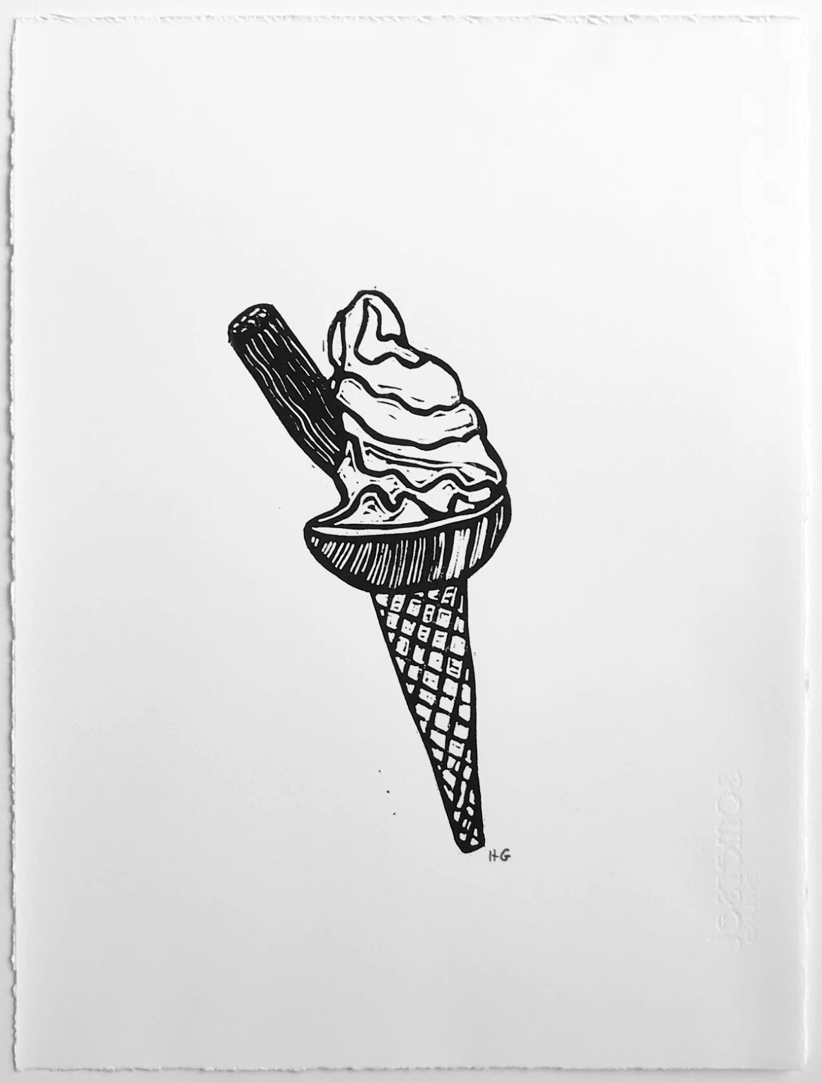 Hugo Guinness classic prints (unframed), Ice Cream Cone