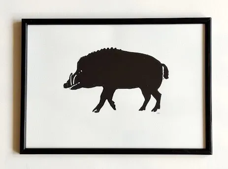Hugo Guinness classic prints (framed), Boar, 2025