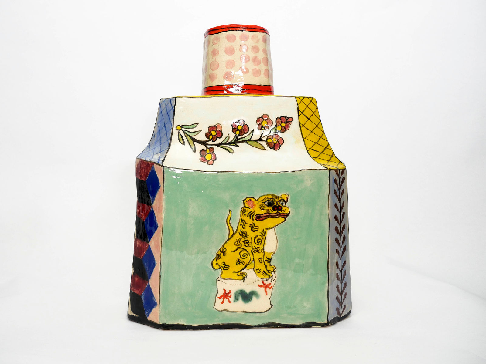 Claudia Rankin, Large Caddy with Tiger and Flowering Branch, 2025