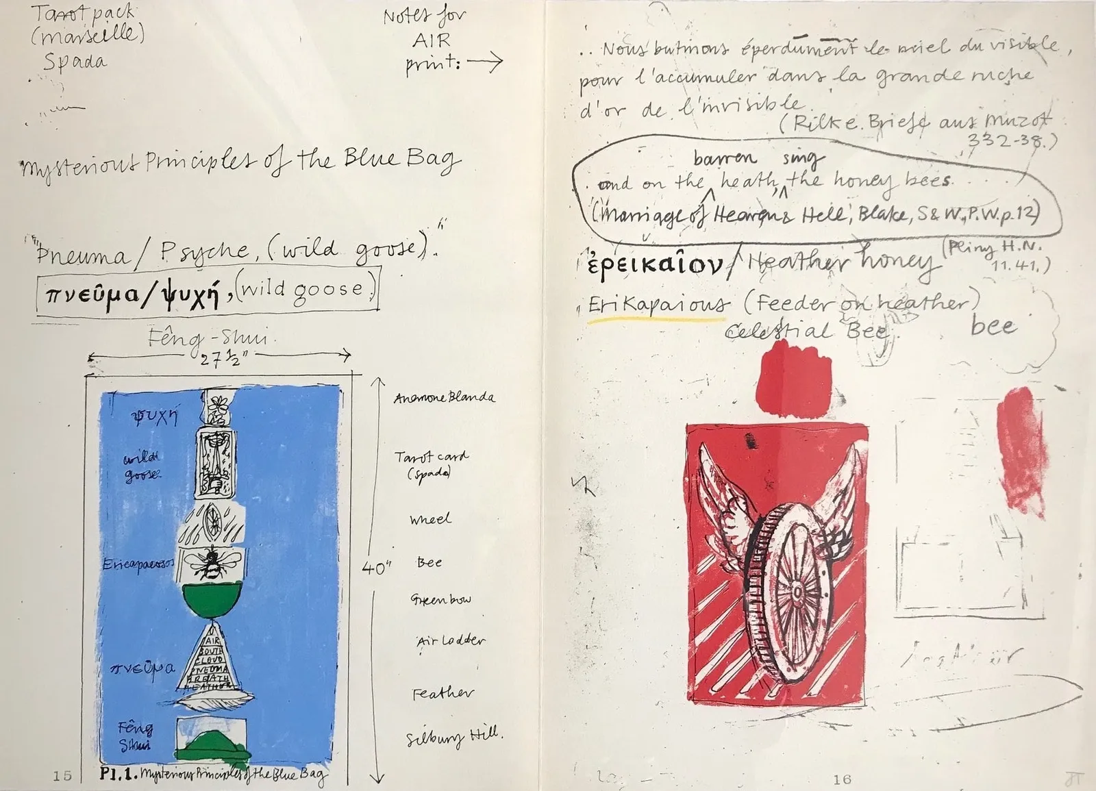 Joe Tilson, Alchera: Notes for Country Works (Wiltshire & Tuscany), 1976