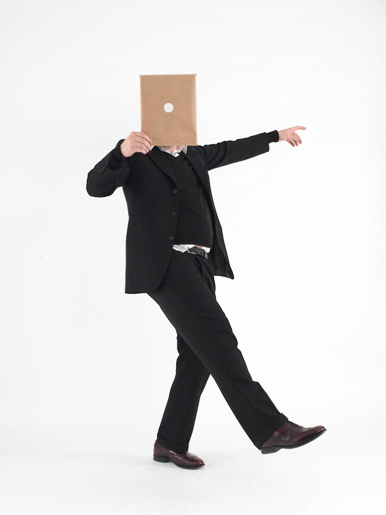 Federico Luger, In the Round White Cube (self portrait), 2013