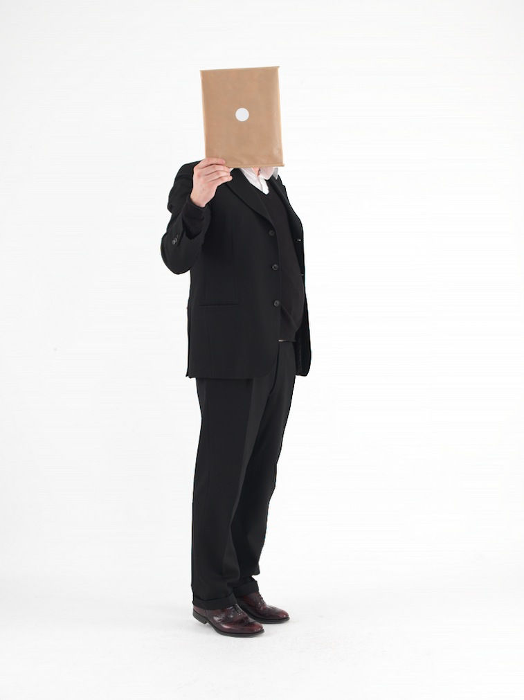 Federico Luger, In the Round White Cube (self portrait), 2013