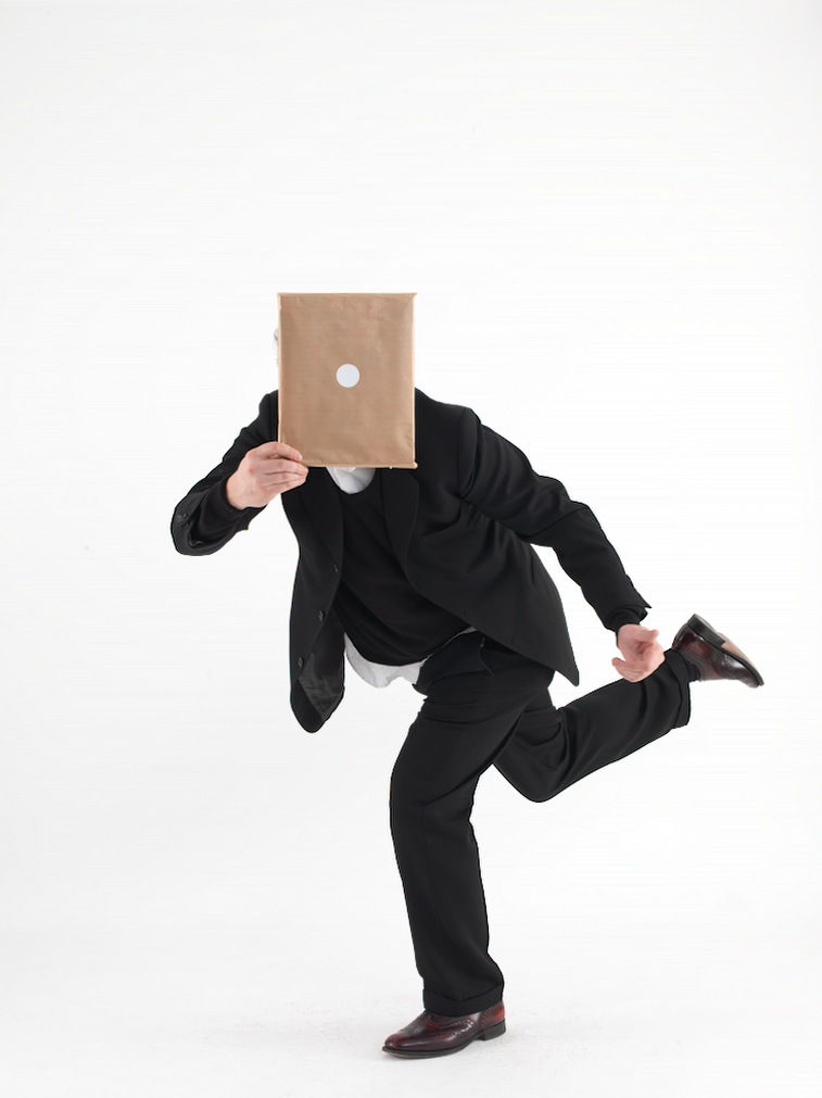 Federico Luger, In the Round White Cube (self portrait), 2013