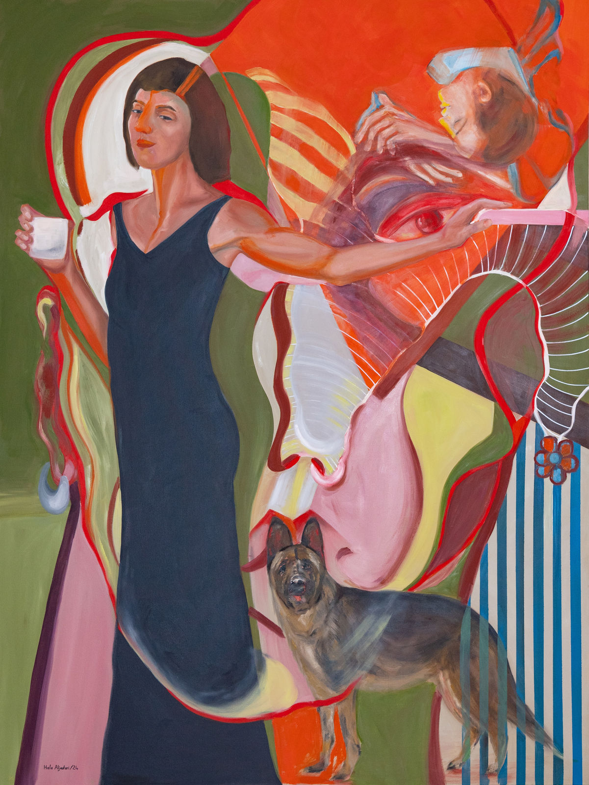 Hala Aljaafari, A Visit from the Past, 2024