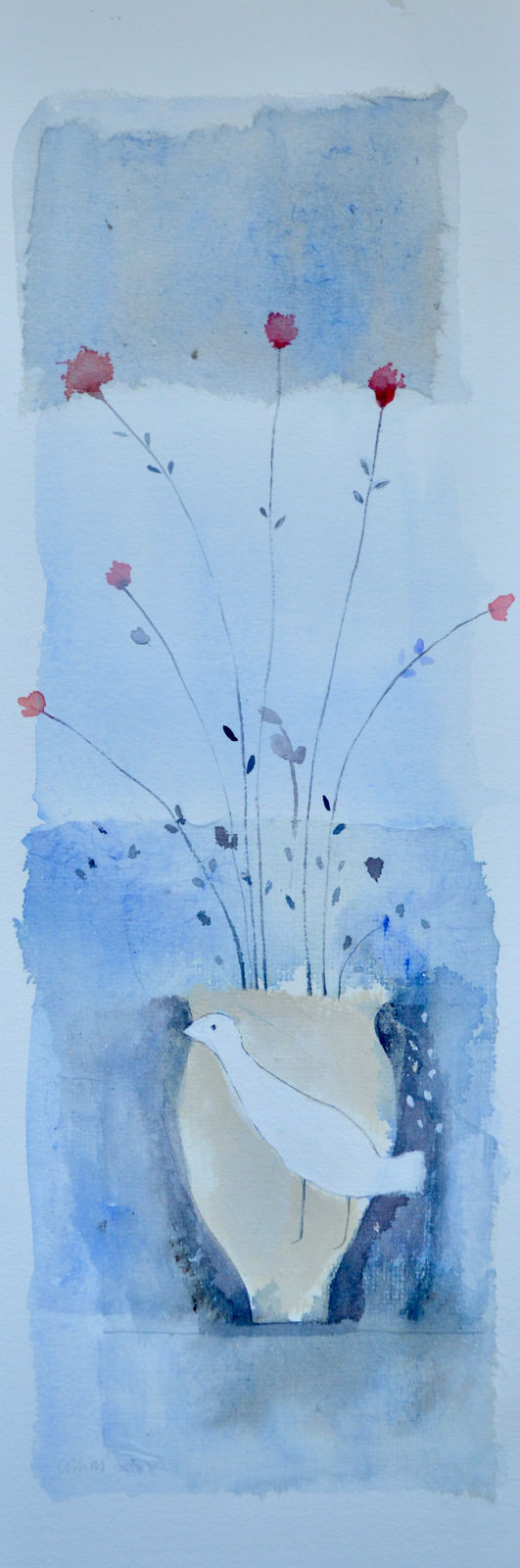 Julie Collins, BIRD VASE ROSE