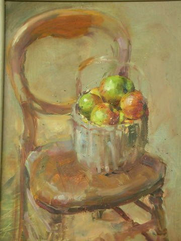 Anne Cotterill, APPLES ON CHAIR