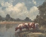 Miles Fairhurst, CATTLE BY THE RIVER
