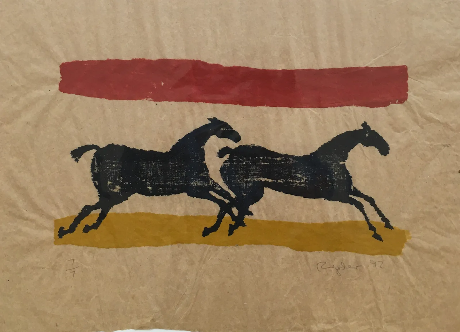 Sophie Ryder, BLACK RUNNNG HORSES