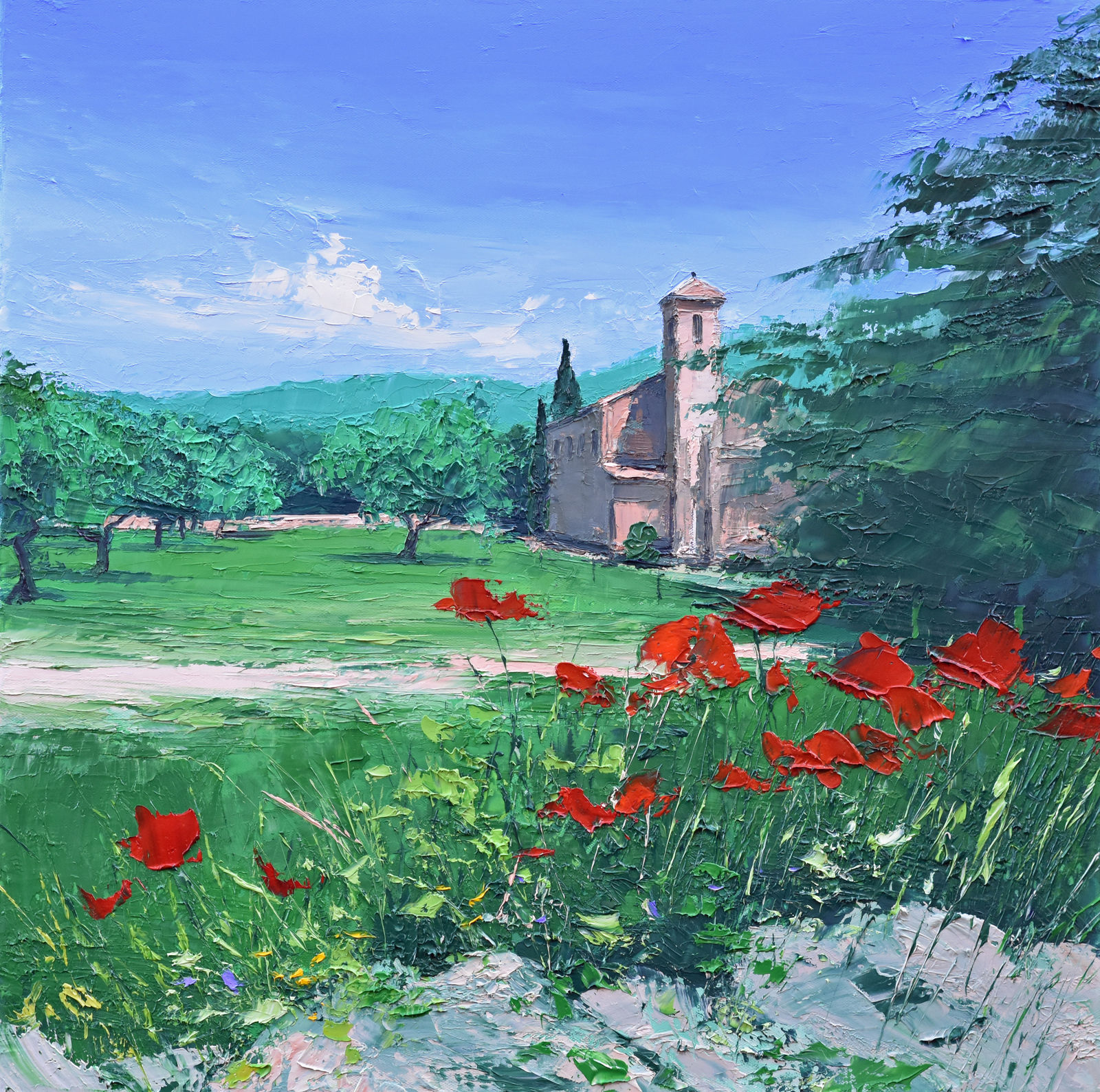 Colin Carruthers, POPPIES AND WILD FLOWERS, LOURMARIN