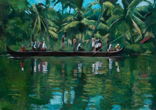 Patrick Gibbs, BOAT IN THE BACKWATERS, KERALA
