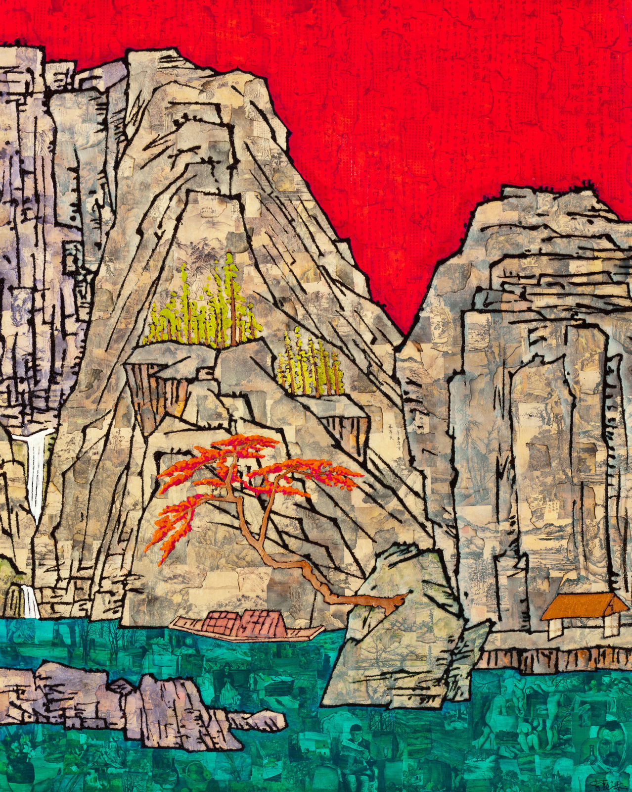 Xue Song 薛松, Unmanned Boat Drifting Across the Wild Ferry《野渡无人舟自横》, 2011