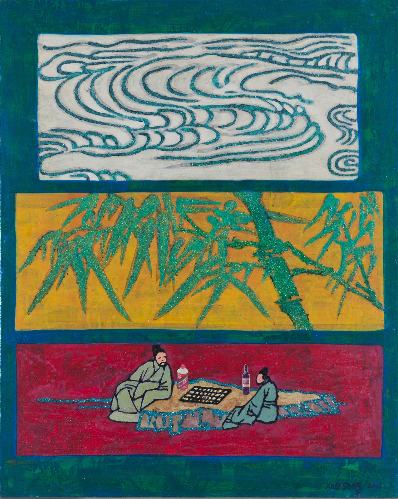 Xue Song 薛松, Mustard Seed Garden on Mark Rothko III《罗斯科上的芥子园系之三》, 2012