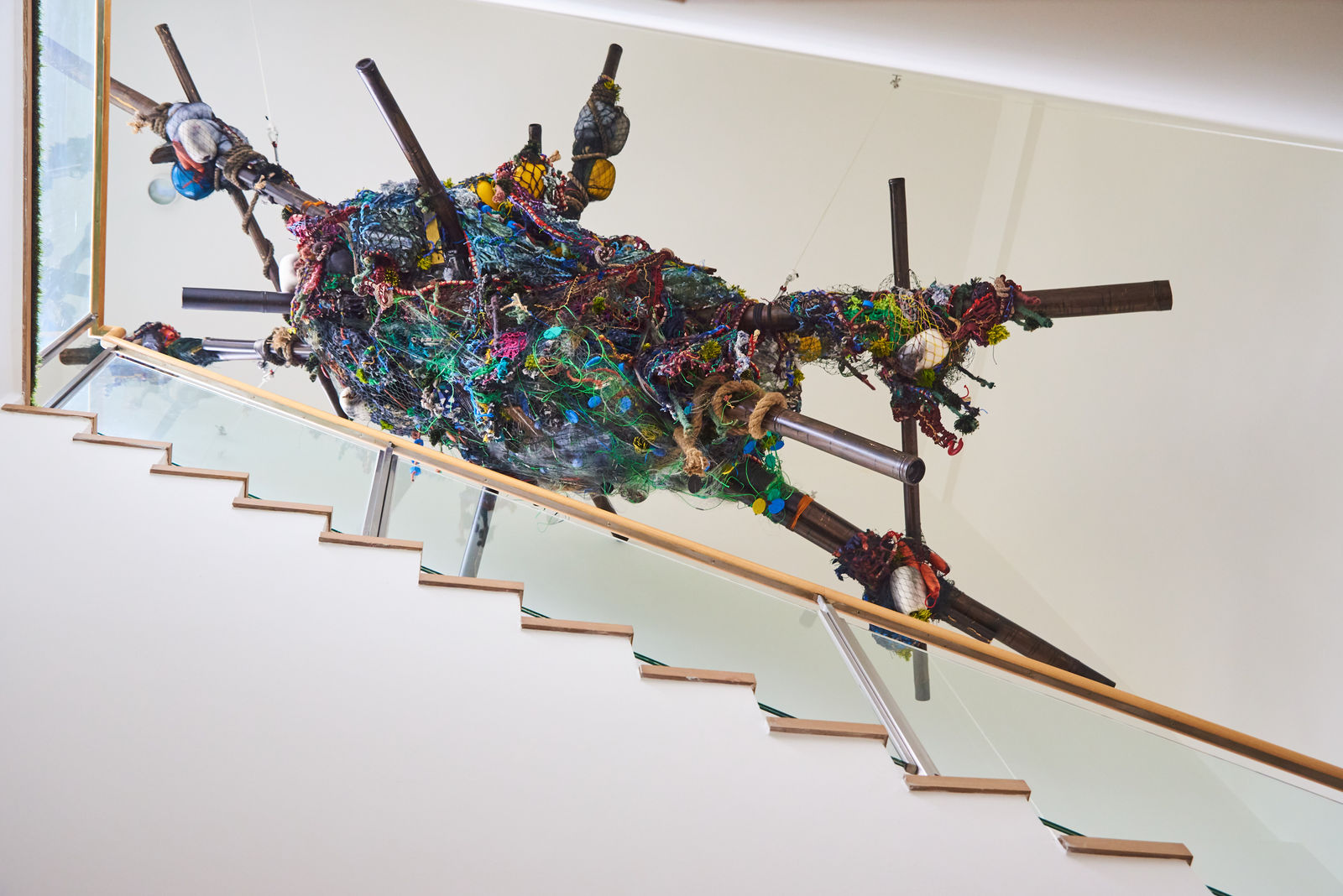 Maryanto, Larung Bertaut (made with the support of traditional Thai weavers from the family of artist Santi Wangchuan from Ubon Ratchathani, Thailand), 2020