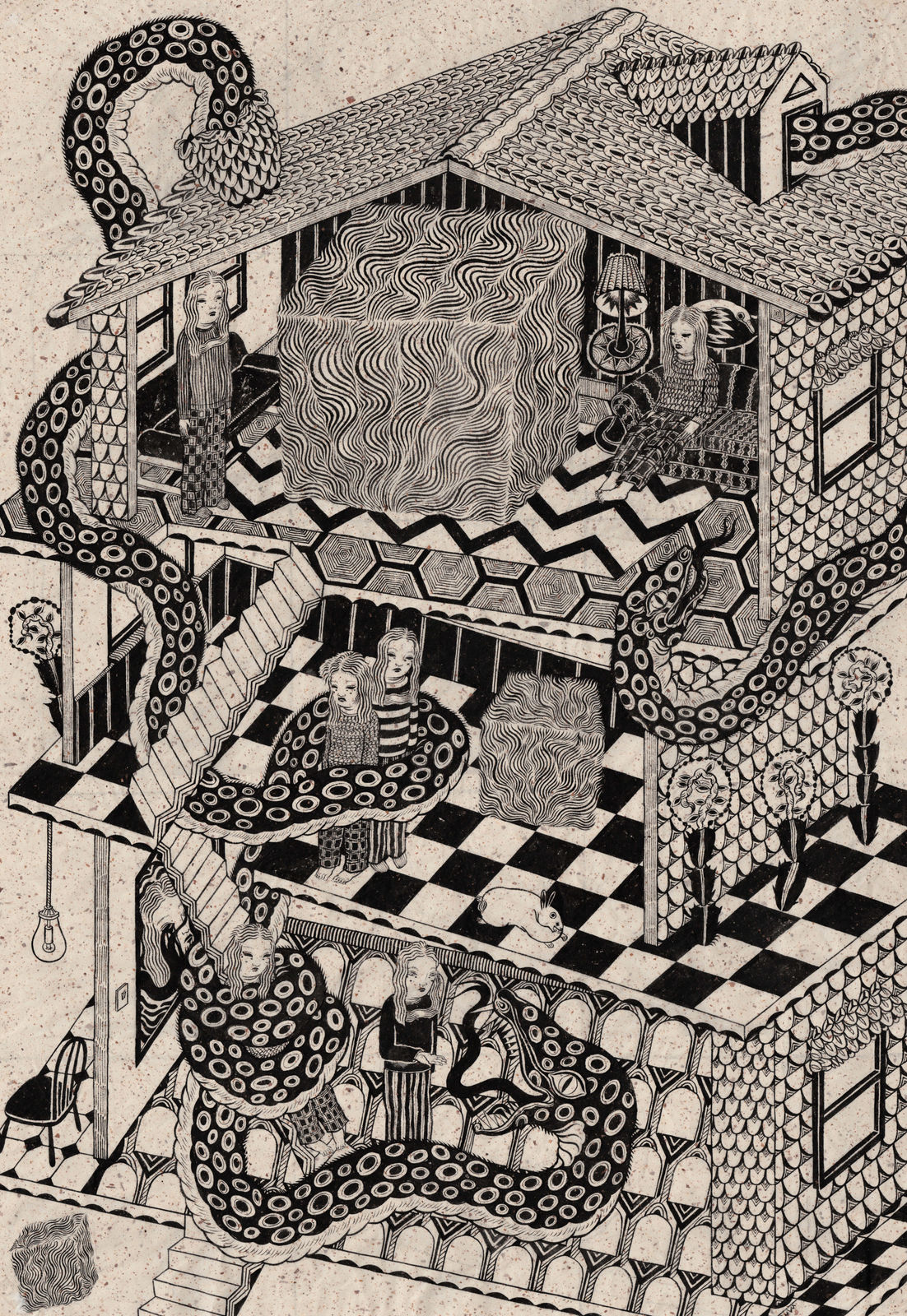 侯辰璐, Penn街妖室與燃炒成正方體的取暖器 Penn St. haunted house with burning cube house, 2021