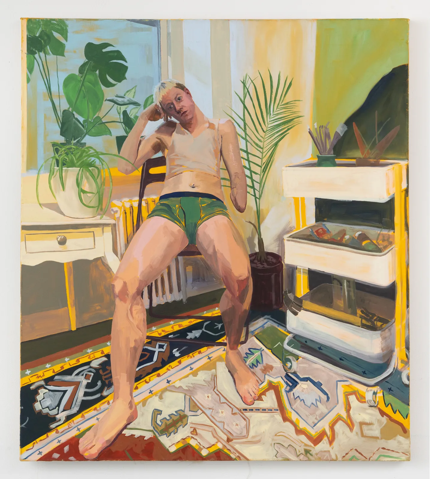 Linus Borgo, Self Portrait in My Studio, 2021