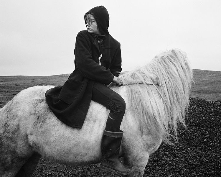 Chris Killip, Boo on a horse, Lynemouth, Northumberland, 1984