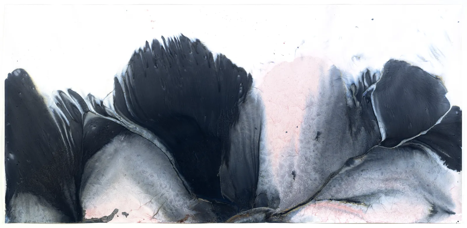 Meghann Riepenhoff, Day 421.16 Waters of the Americas: EPA #IDN001002876 (Residual and Current Triumph Silver Mine Contamination, Freezing, Rushing Water, Mica, Mushroom Ink, Algae+Pigment, Big Wood River, Idaho), 2025