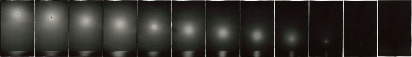 Chris McCaw, Sunburned GSP#683 (San Francisco Bay, Sunrise in 12 Negatives), 2013