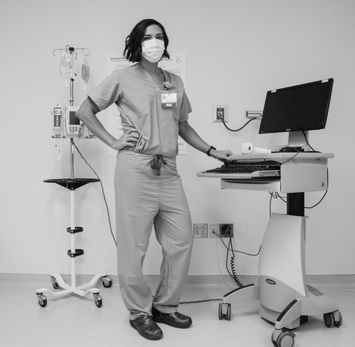 Eric Cousineau, Essential Worker Series: Jessica, ICU RN, FROST-19 Containment Unit, Christus St.Vincent Regional Medical Center, 2020