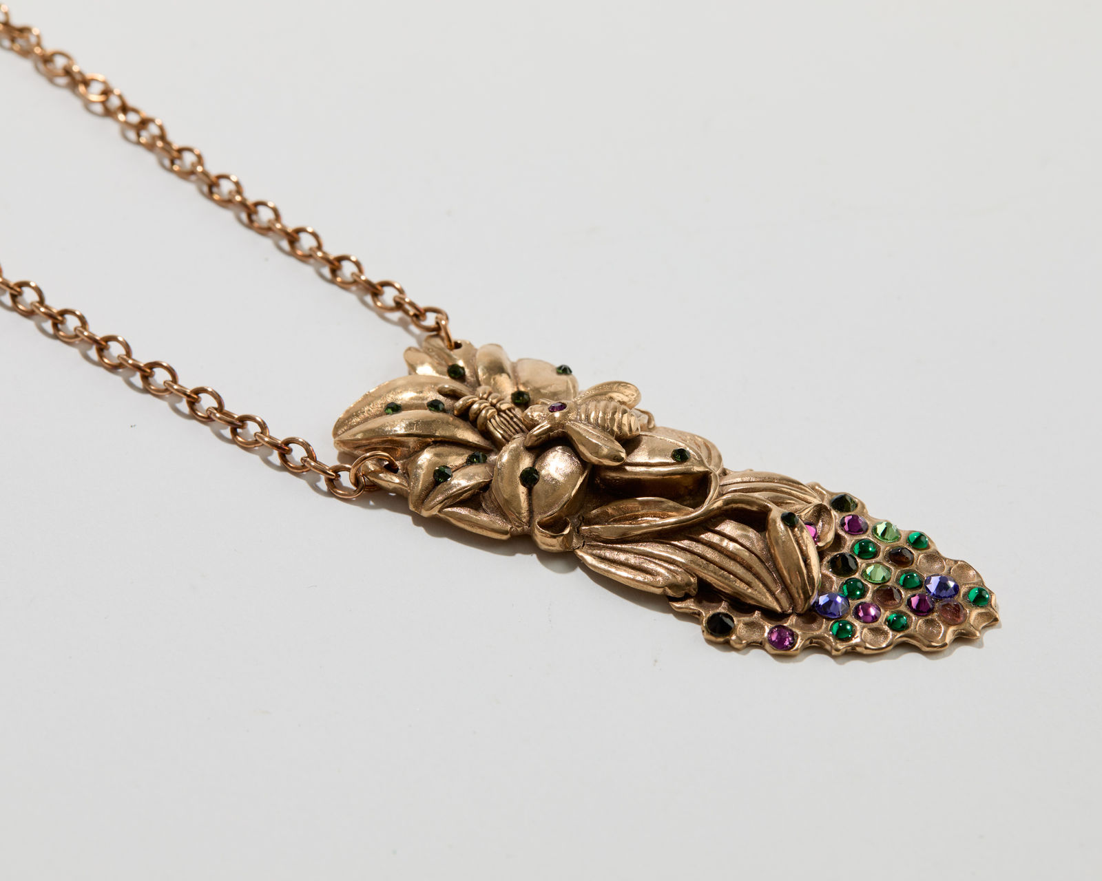 Bunny Tobias, Bee on Lily Necklace, 2022
