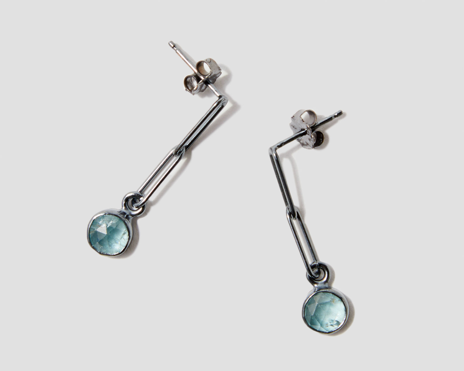 Emily Rogstad, Mini Link Kyanite Drop Earrings, 2024