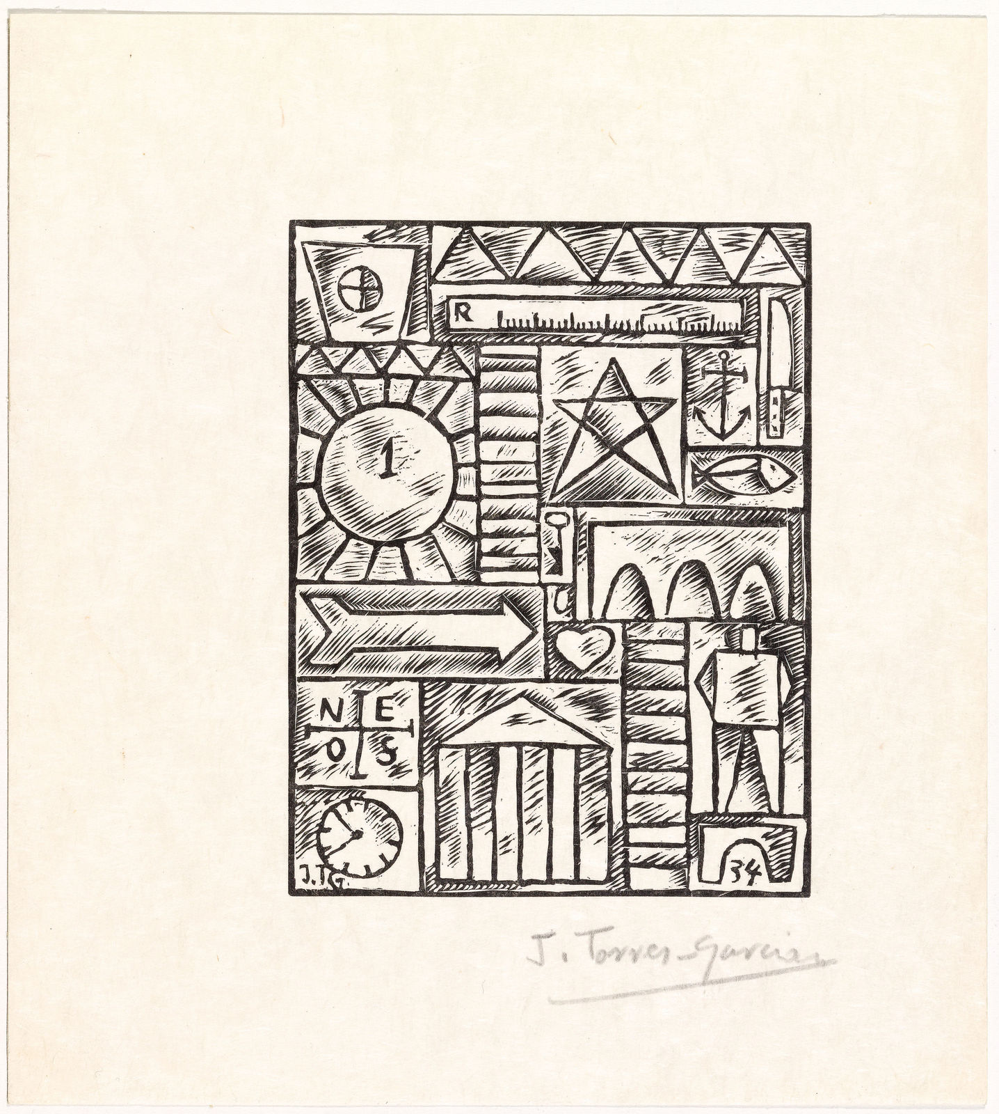 Joaquín Torres-García, Untitled, 1934