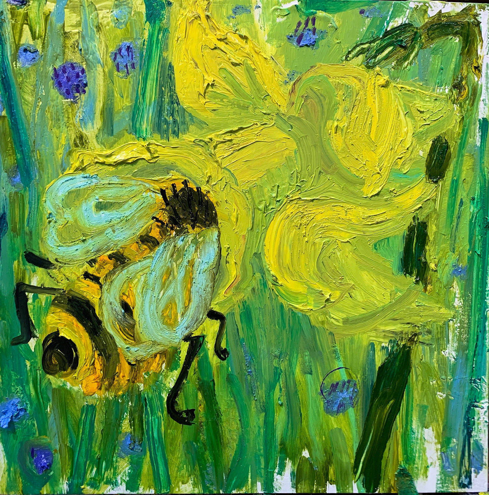 Ashley Norwood Cooper, Bee With Daffodil, 2022