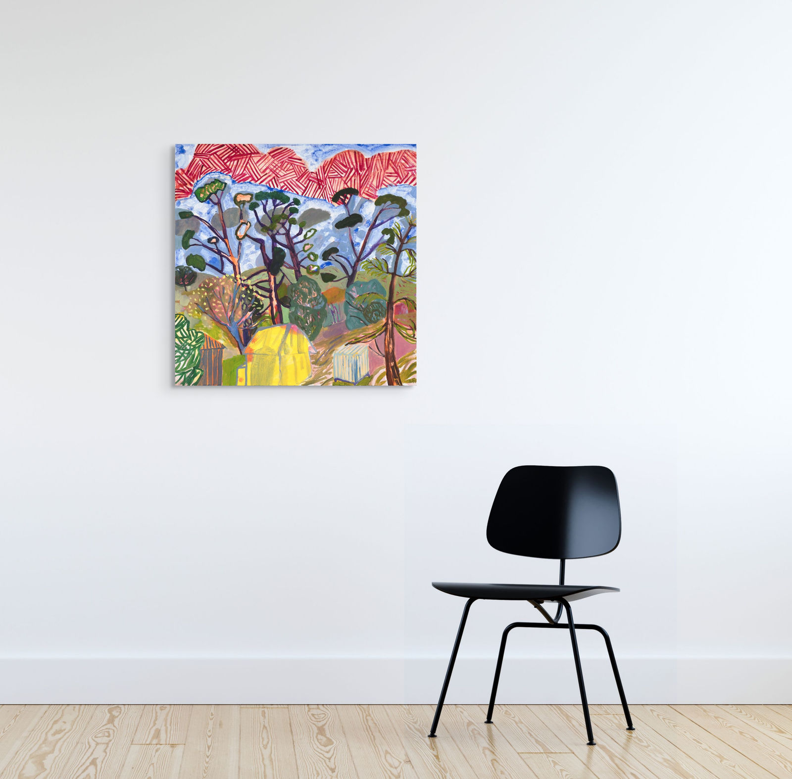 Lynne Flemons, Red Storm Clouds And Yellow Shed Nimmitabel, 2022