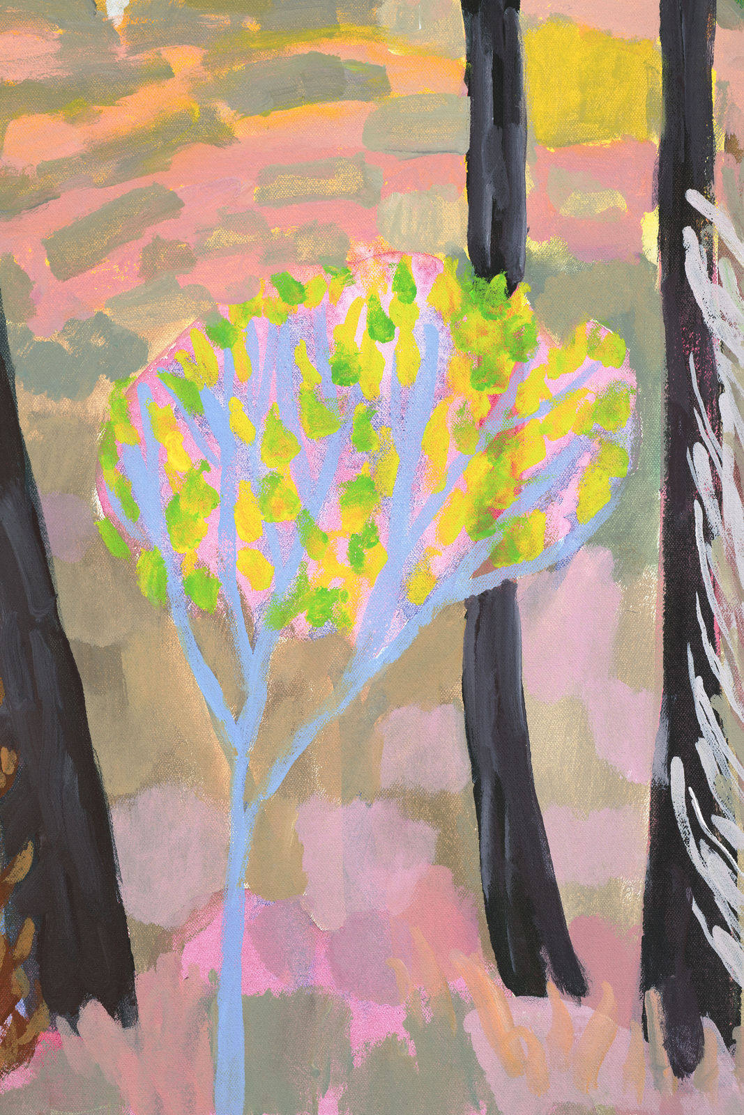 Lynne Flemons, Stormy Paddock With Pale Blue Tree Nimmitabel, 2022