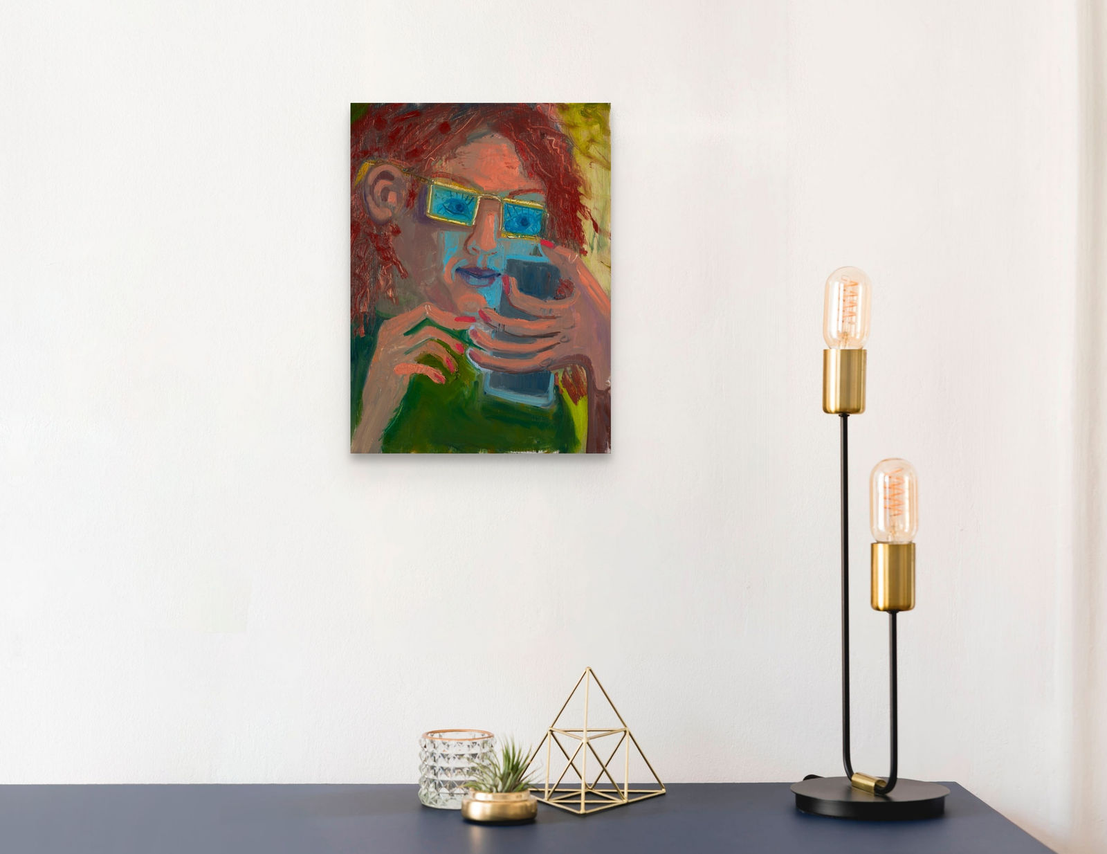 Ashley Norwood Cooper, Kore With Cellphone, 2021