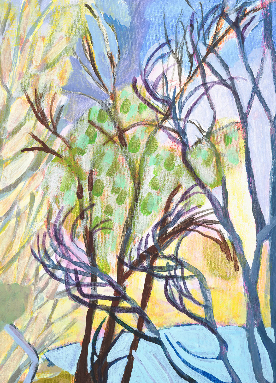 Lynne Flemons, Misty Trees And Blue Lake Nimmitabel, 2022