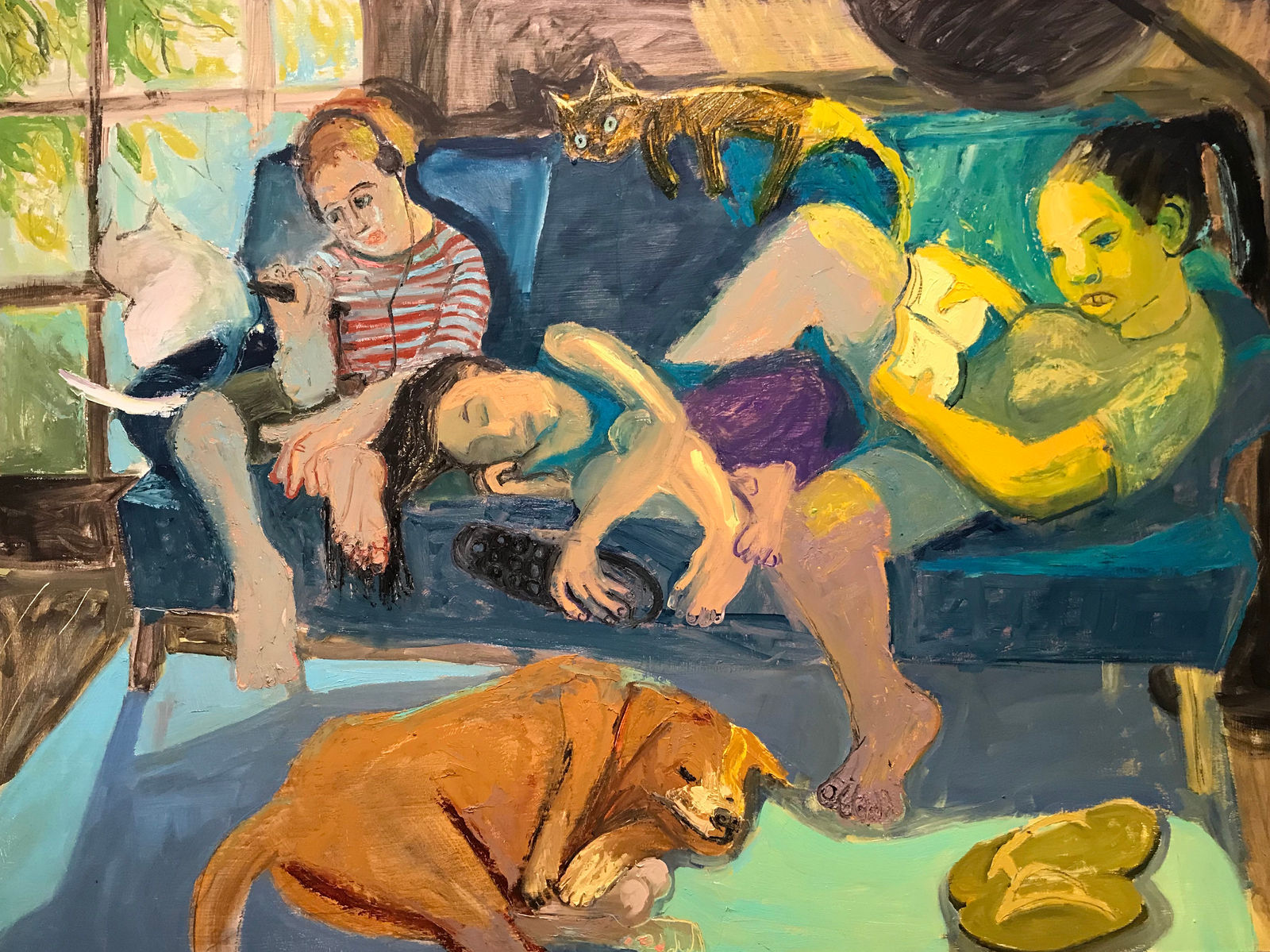 Ashley Norwood Cooper, Blue Sofa, 2018