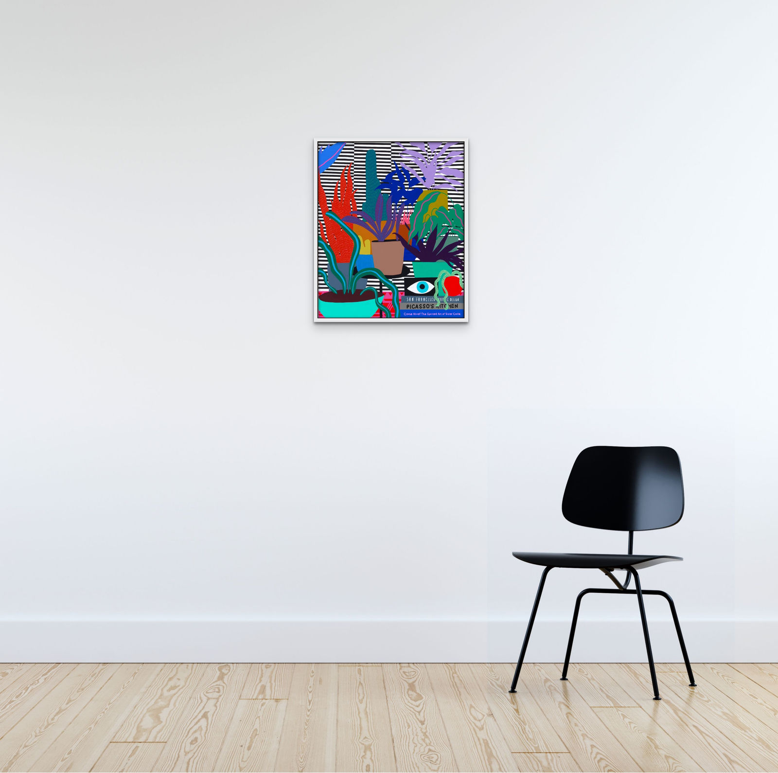 Mary Finlayson, Striped Room With Plants, 2022