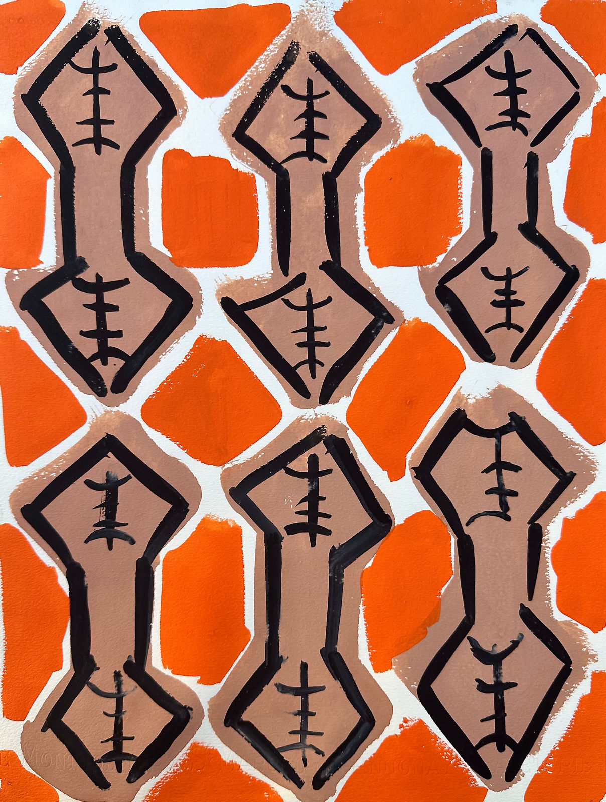 Luckner Lazard, Untitled (Absract Identity symbols) , 1960's