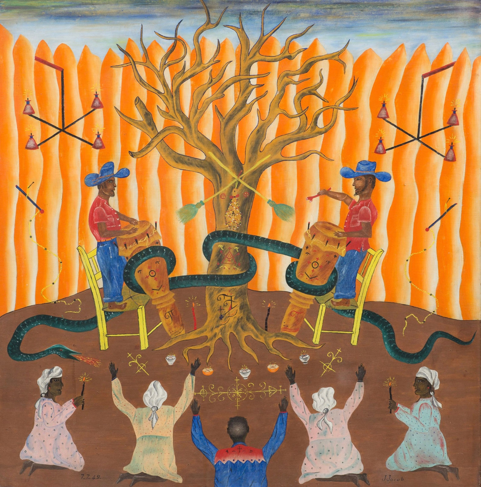 Joseph Jacob, Ceremony to Dambala, 1949