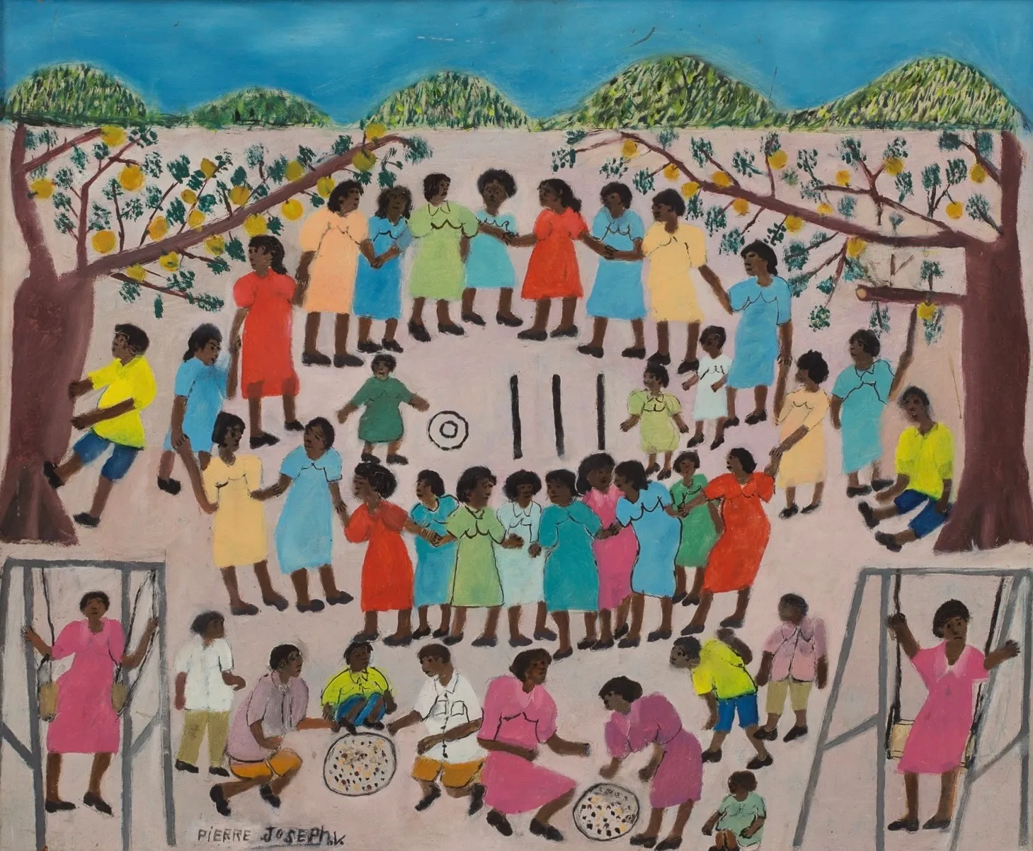 Pierre Joseph-Valcin, School Yard, c. 1968