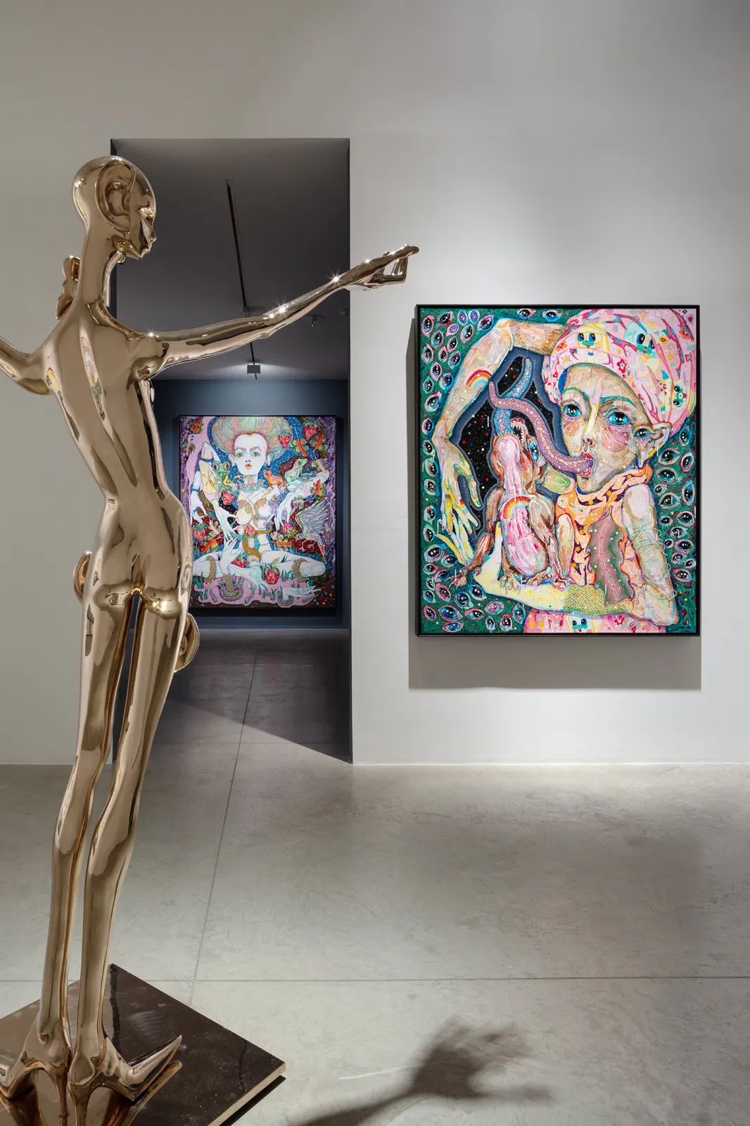 Del Kathryn Barton: sing blood-wings sing, installation view. albertz benda, New York. February 28 - April 13, 2019.