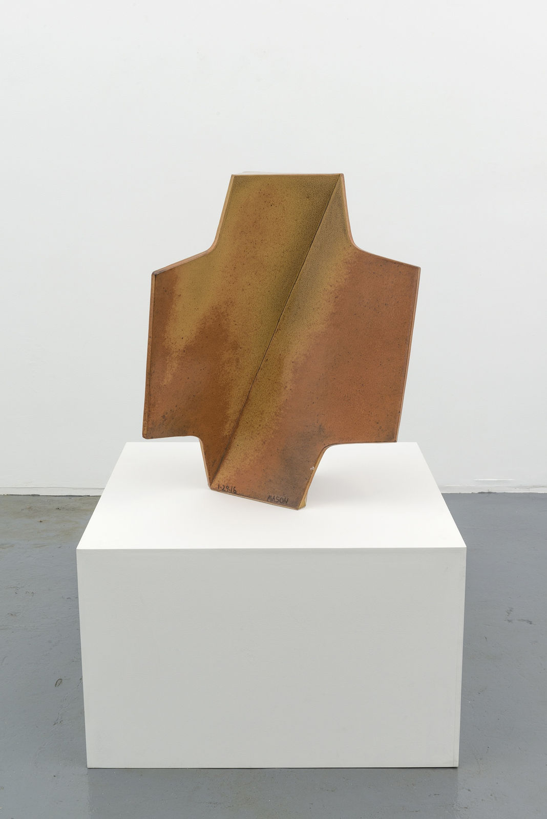 John Mason [American, b. 1927] Folded Cross, Ember, 2016