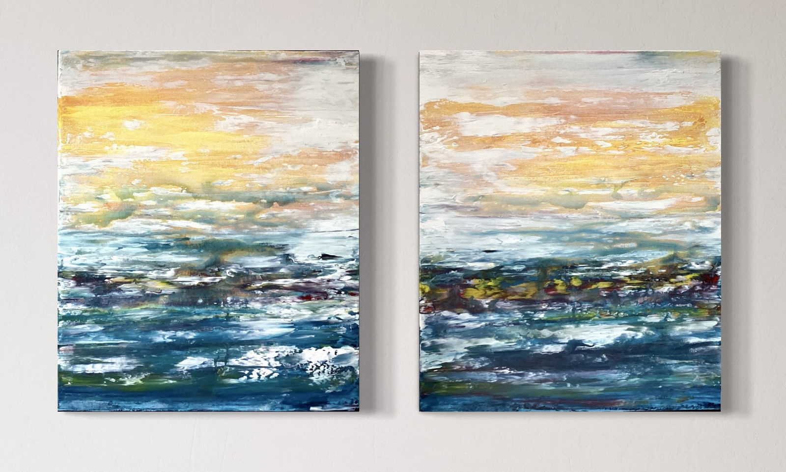 Spring Morning Diptych