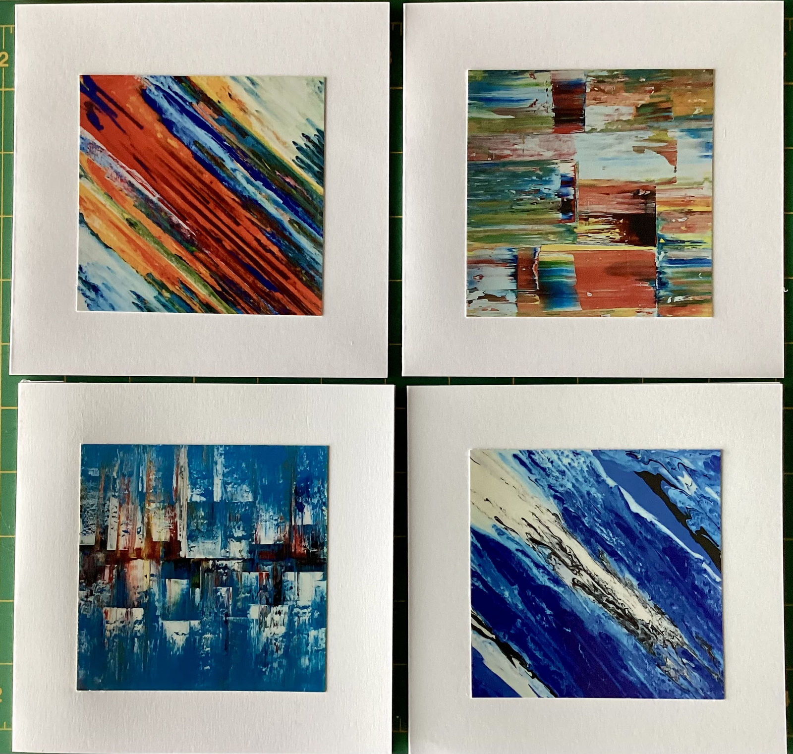 Set of four printed art cards 03