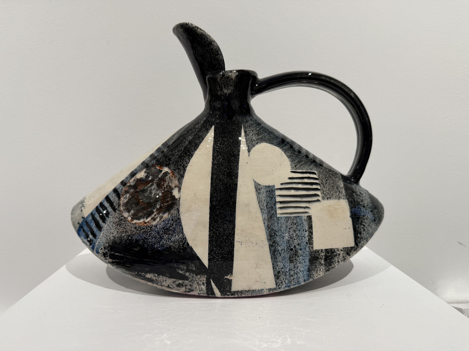 Paul Jackson , Black and White Rocking Jug