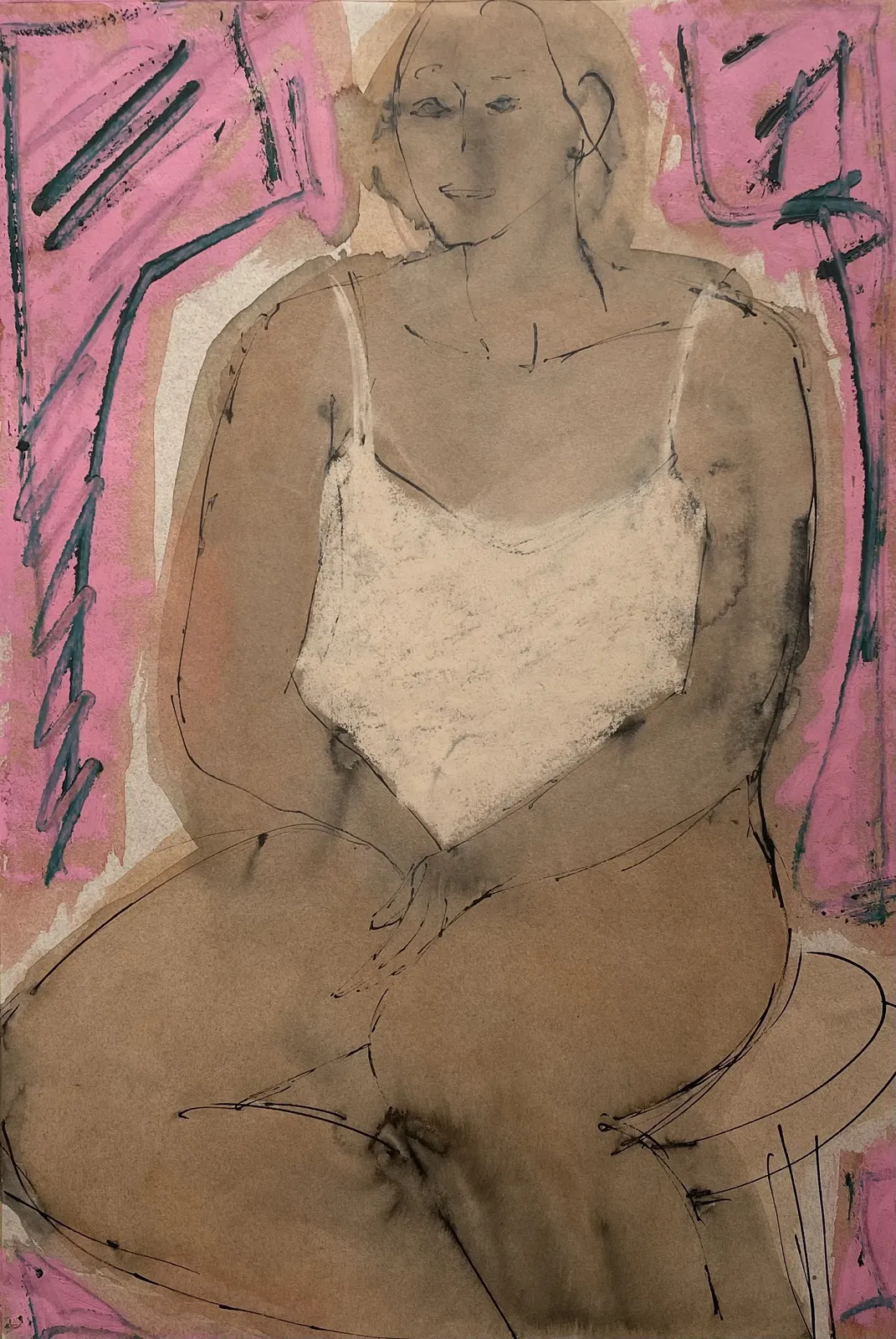 John Emanuel, Girl with Pink Background