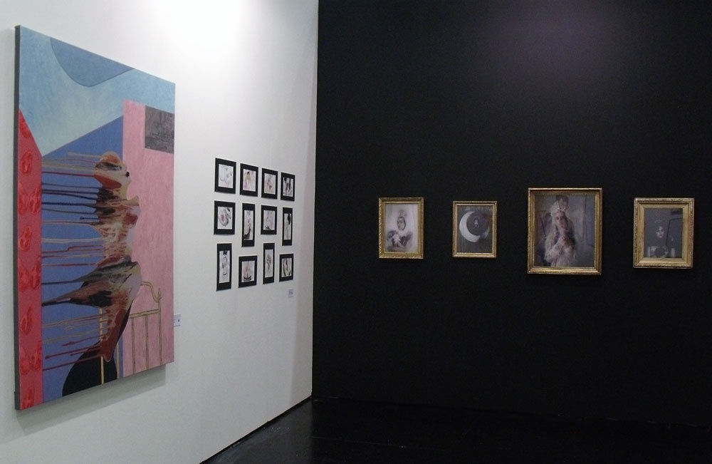 Ivan Plusch, Anastasia Potemkina and Uldus works at the gallery's stand