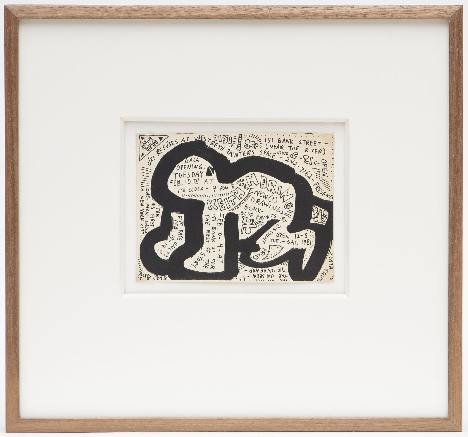 Keith Haring, DES REFUSES / WESTBETH PAINTERS SPACE (INVITATION), 1981