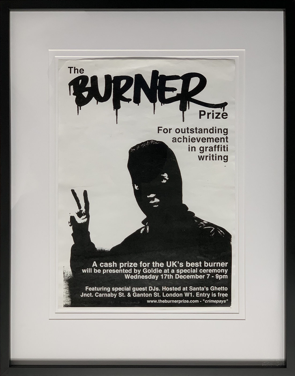 Banksy, The Burner Prize (Promo Poster), 2003