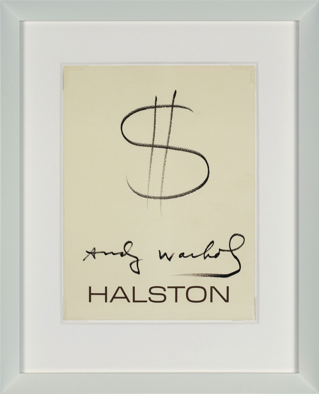 Andy Warhol, UNTITLED (HALSTON $ SIGNED DRAWING), 1982