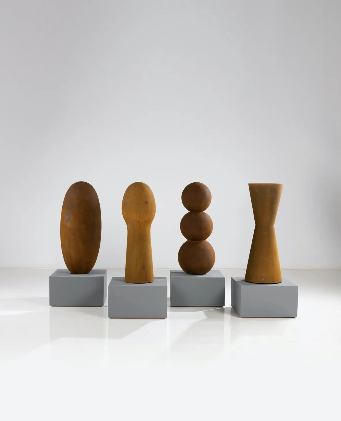 Antony Gormley, Peckham Bollards (Peg, Snowman, Penis and Oval), 2001