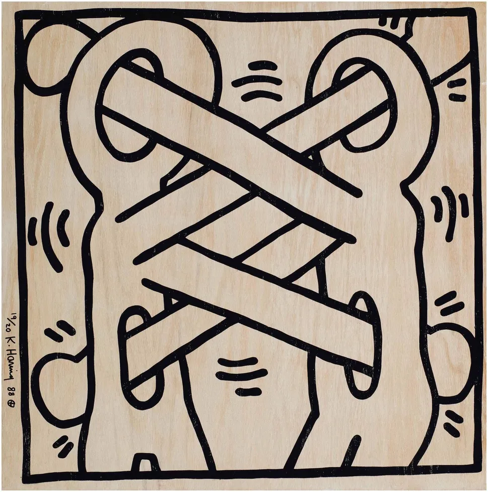Keith Haring, Art Attack on AIDS, 1988