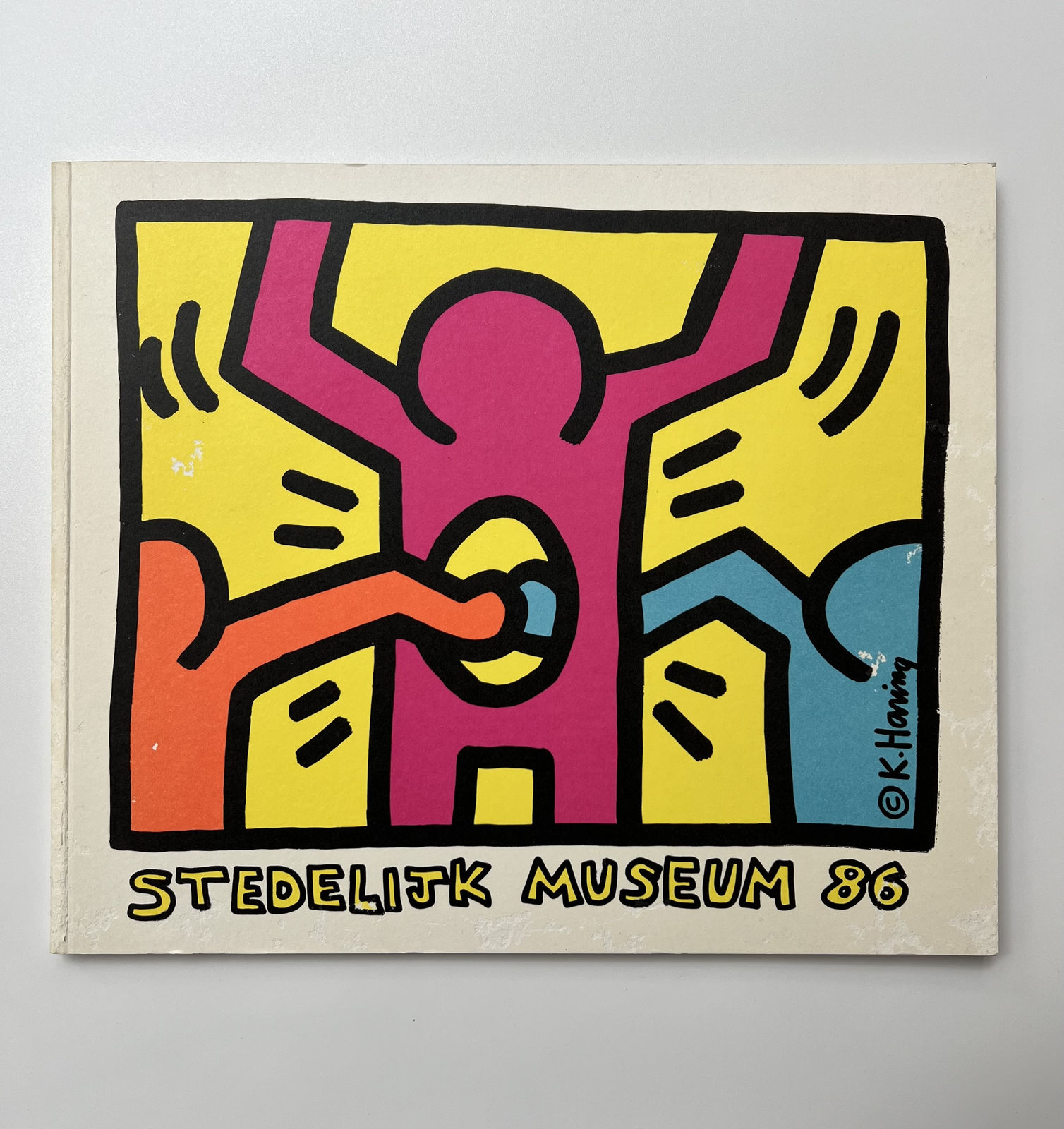 Keith Haring, 'Devil & Angel' (Stedelijk Museum catalogue + original drawings), 1986