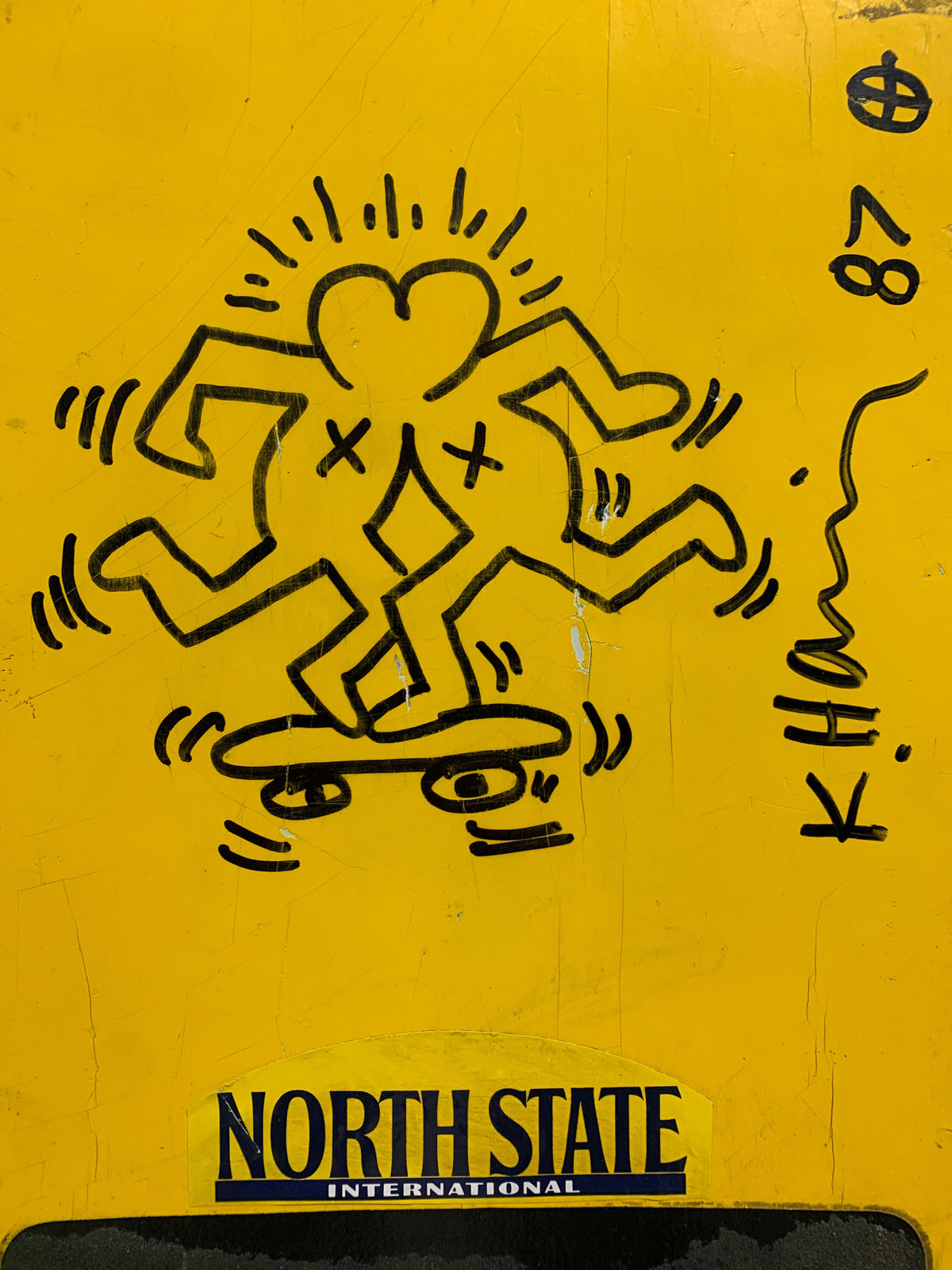Keith Haring, Untitled ('Skateboard Lovers' - Knokke), 1987